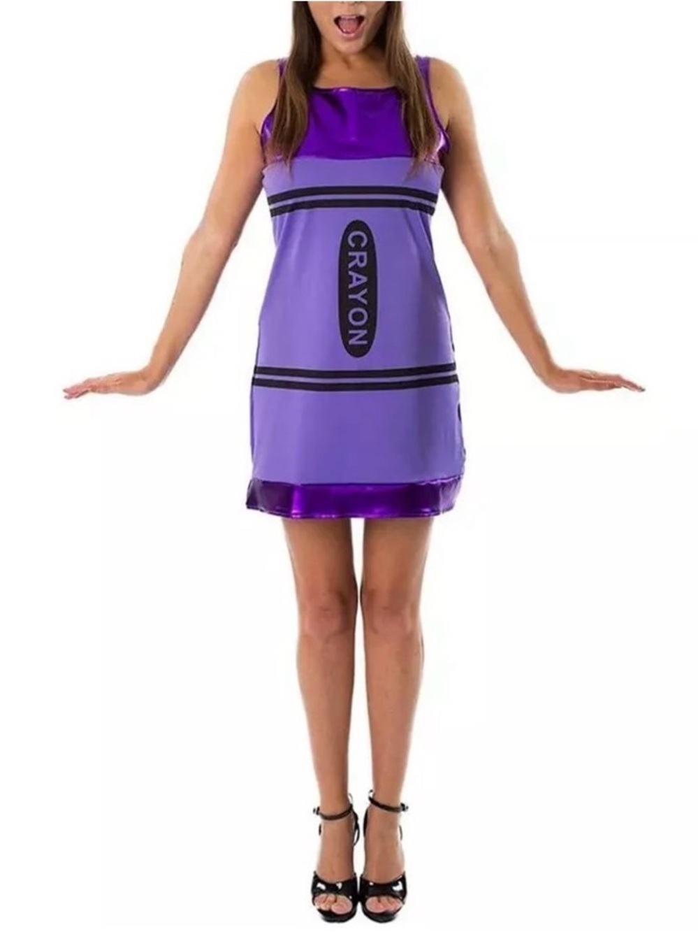 Purple Crayon-Inspired Women’s Sleeveless Dress